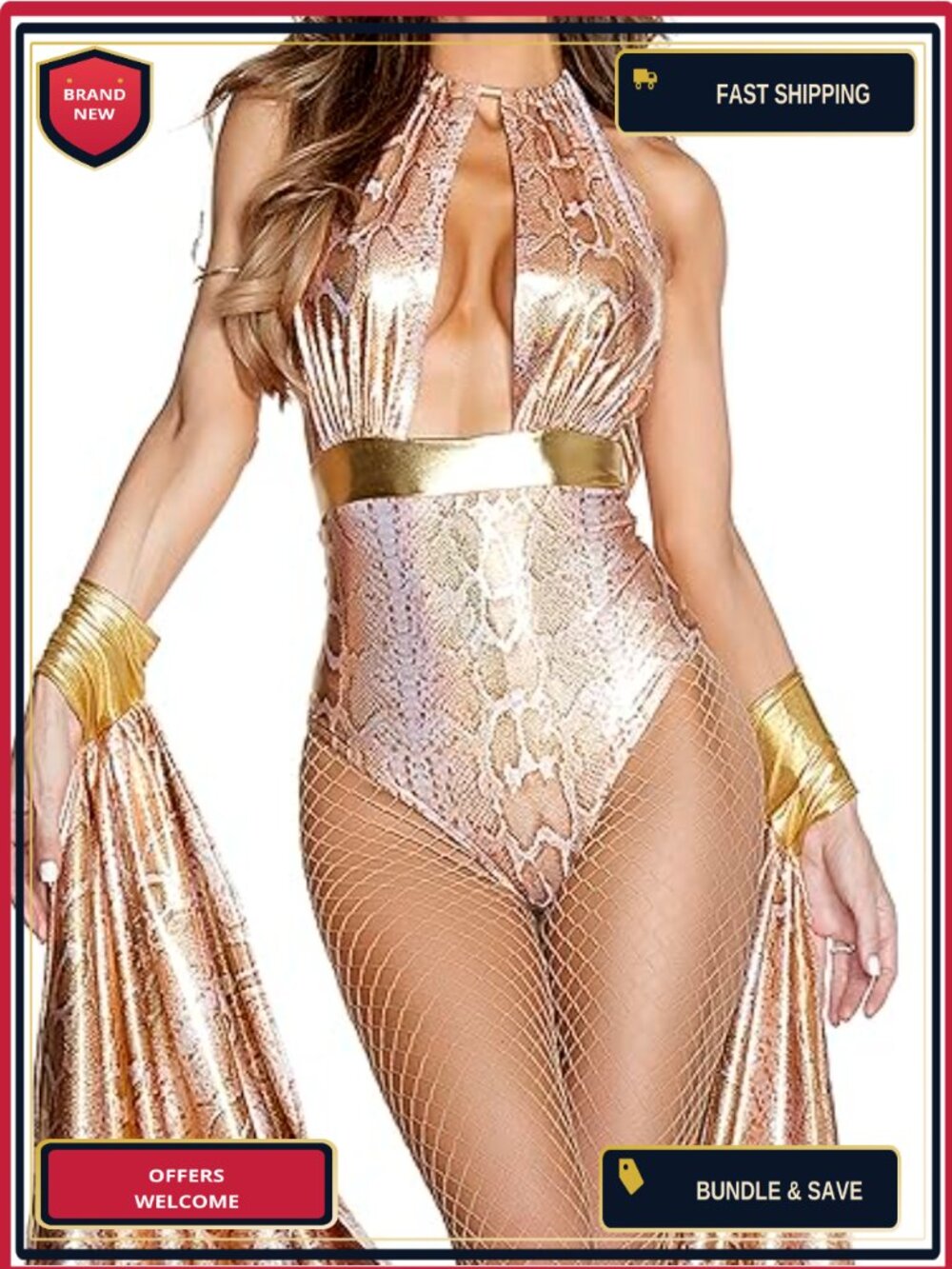 Forplay Slither Sexy Medusa Bodysuit Costume Exotic
